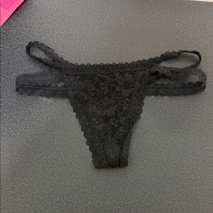 Floral Lace Double Strap Thong